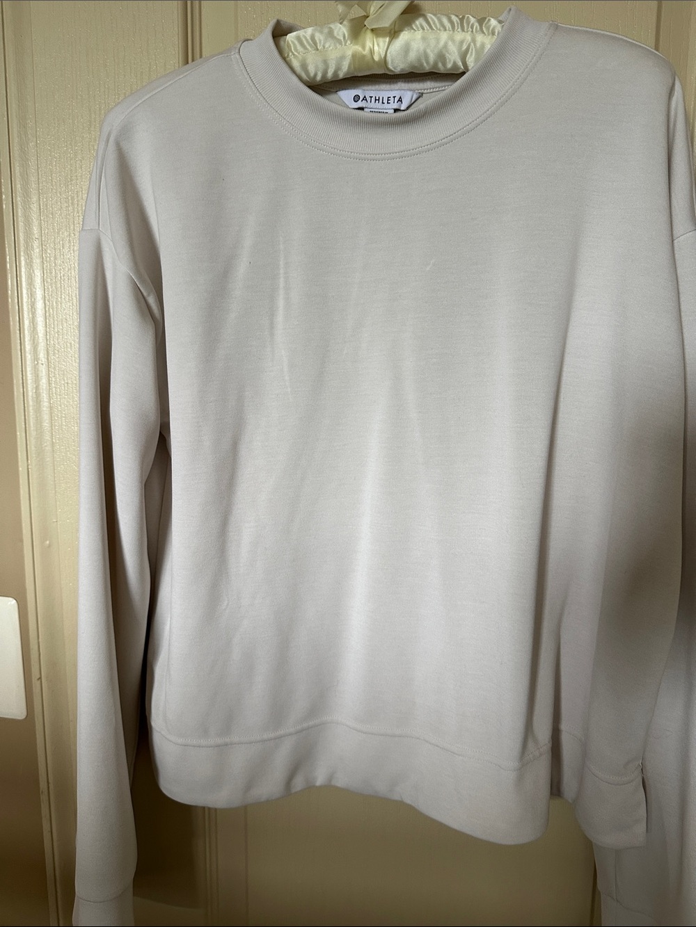 Athleta Women's Crewneck Sweater in Soft Cream